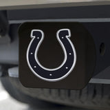 Indianapolis Colts Hitch Cover Chrome on Black 3.4"x4" 