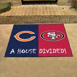 Bears - 49ers House Divided Rug 33.75"x42.5"