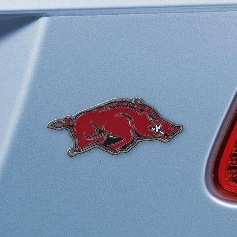 Arkansas Razorbacks Color Emblem 1.4"x3.2" 