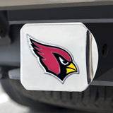 Arizona Cardinals Color Hitch Cover Chrome3.4"x4" 