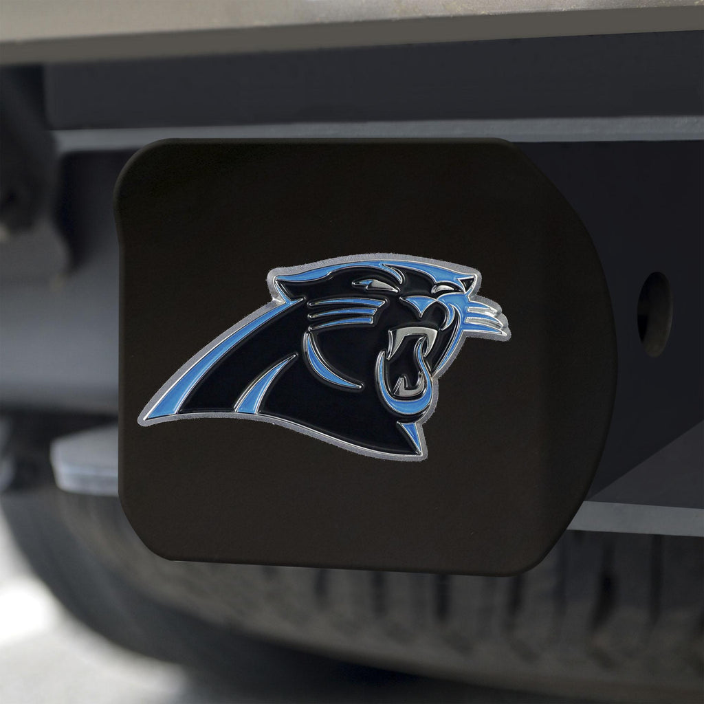 Carolina Panthers Color Hitch Cover Black3.4"x4" 