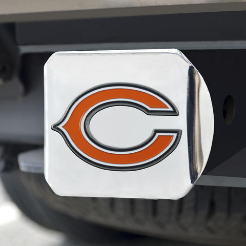 Chicago Bears Color Hitch Cover Chrome3.4"x4" 