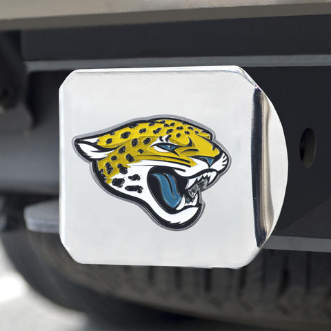 Jacksonville Jaguars Color Hitch Cover Chrome3.4"x4" 