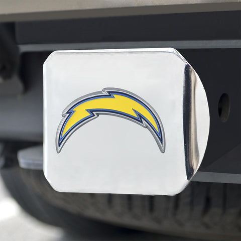 Los Angeles Chargers Color Hitch Cover Chrome3.4"x4" 