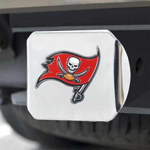 Tampa Bay Buccaneers Color Hitch Cover Chrome3.4"x4" 