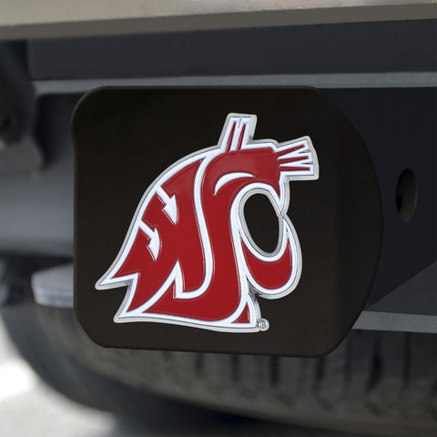 Washington State Cougars Hitch Cover Color on Black 3.4"x4" 