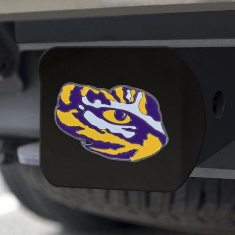 LSU Tigers Hitch Cover Color on Black 3.4"x4" 