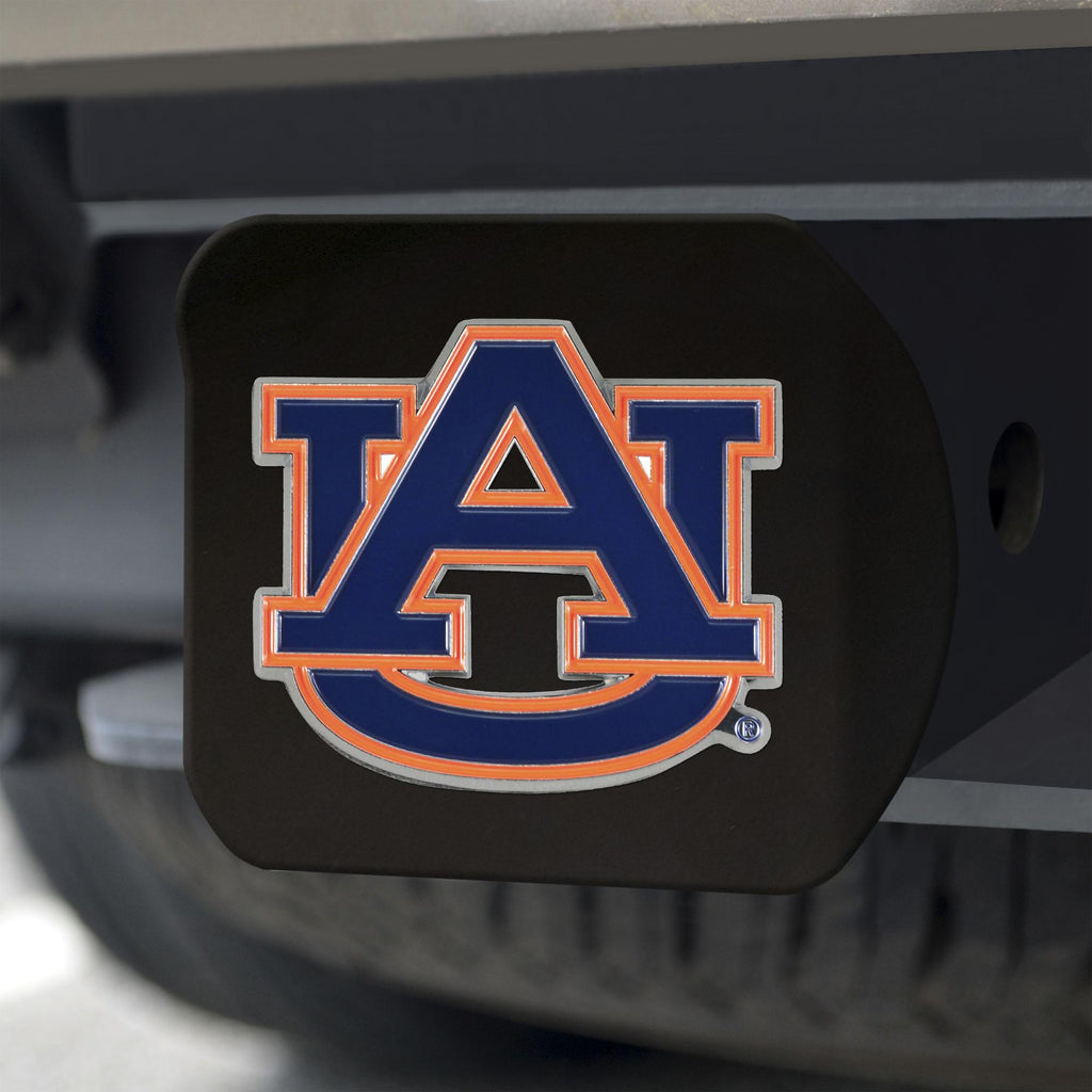 Auburn Tigers Hitch Cover Color on Black 3.4"x4" 