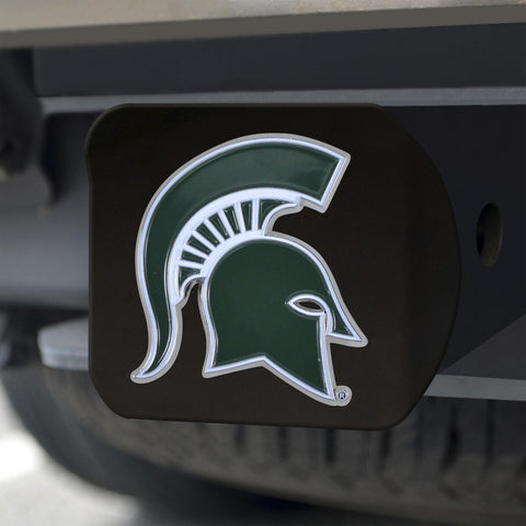 Michigan State Spartans Hitch Cover Color on Black 3.4"x4" 