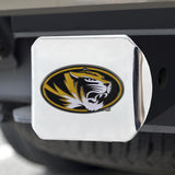 Missouri Tigers Color Hitch Cover Chrome 3.4"x4" 