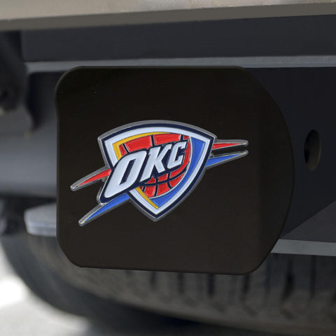 Oklahoma City Thunder Hitch Cover Color on Black 3.4"x4" 