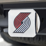 Portland Trail Blazers Color Hitch Cover Chrome 3.4"x4" 