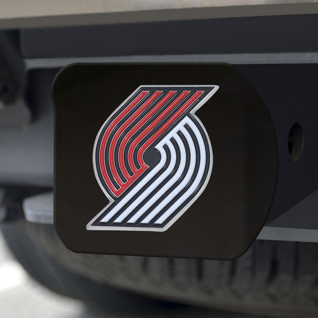 Portland Trail Blazers Hitch Cover Color on Black 3.4"x4" 