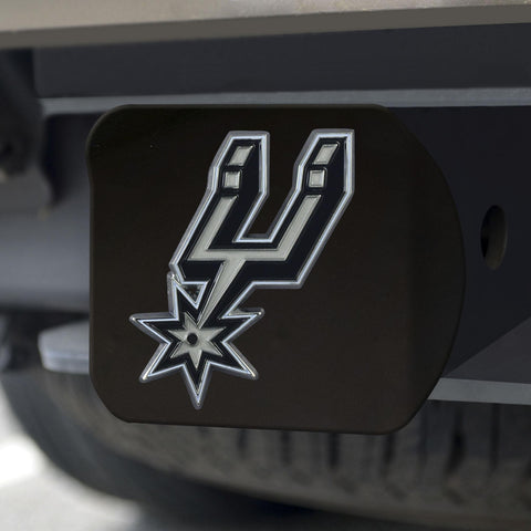San Antonio Spurs Hitch Cover Color on Black 3.4"x4" 