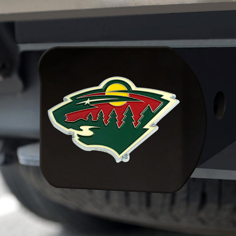 Minnesota Wild Hitch Cover Color on Black 3.4"x4" 