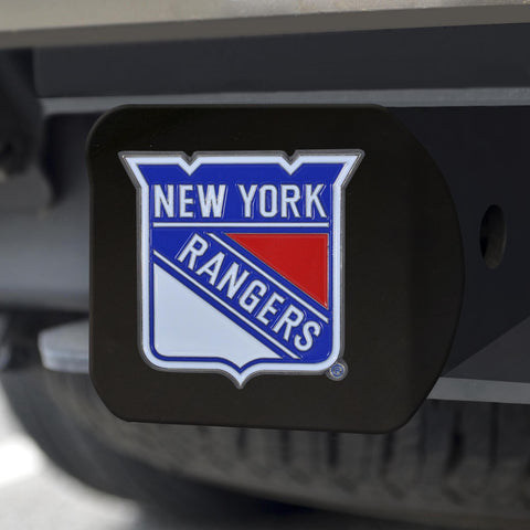 New York Rangers Hitch Cover Color on Black 3.4"x4" 