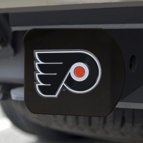 Philadelphia Flyers Hitch Cover Color on Black 3.4"x4" 