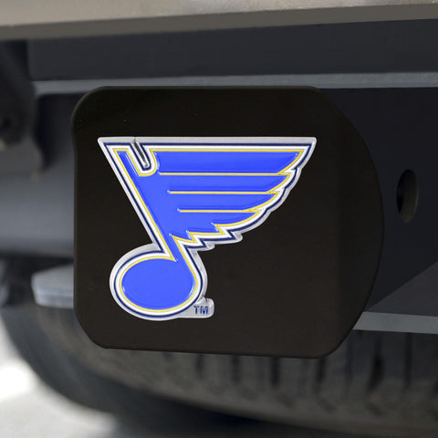 St. Louis Blues Hitch Cover Color on Black 3.4"x4" 