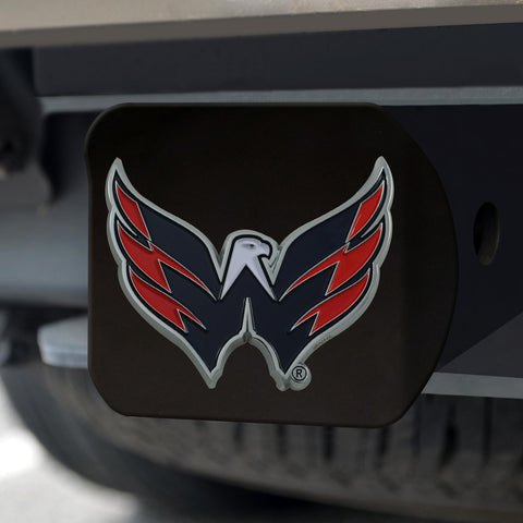 Washington Capitals Hitch Cover Color on Black 3.4"x4" 