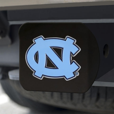 North Carolina Tar Heels Hitch Cover Color on Black 3.4"x4" 