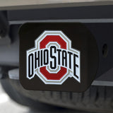 Ohio State Buckeyes Hitch Cover Color on Black 3.4"x4" 