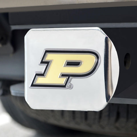 Purdue Boilermakers Color Hitch Cover Chrome 3.4"x4" 