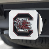 South Carolina Gamecocks Color Hitch Cover Chrome 3.4"x4" 