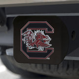 South Carolina Gamecocks Hitch Cover Color on Black 3.4"x4" 