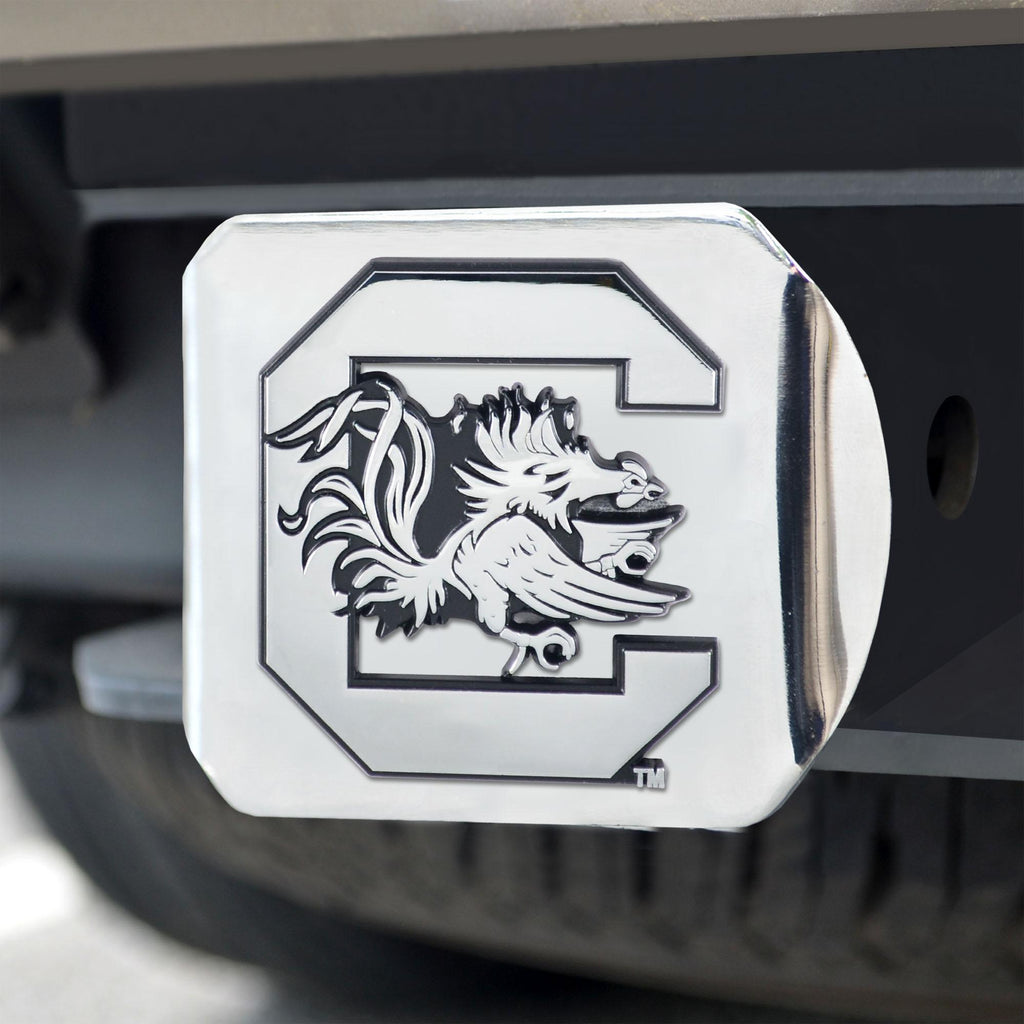 South Carolina Gamecocks Hitch Cover Chrome 3.4"x4" 