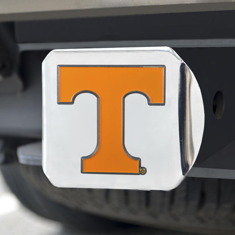 Tennessee Volunteers Color Hitch Cover Chrome 3.4"x4" 
