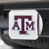 Texas A&M Aggies Color Hitch Cover Chrome 3.4"x4" 