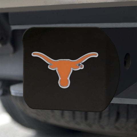 Texas Longhorns Hitch Cover Color on Black 3.4"x4" 