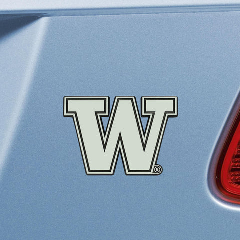 Washington Huskies Chrome Emblem 3"x3" 