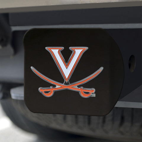 Virginia Cavaliers Hitch Cover Color on Black 3.4"x4" 