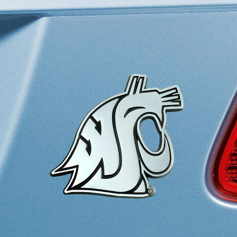 Washington State Cougars Chrome Emblem 3"x3.2" 