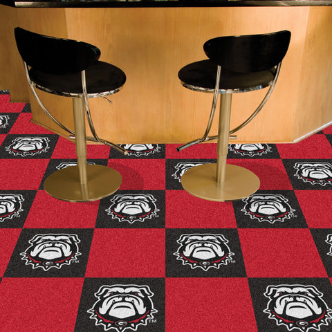 Georgia Bulldogs Team Carpet Tiles 18"x18" tiles 