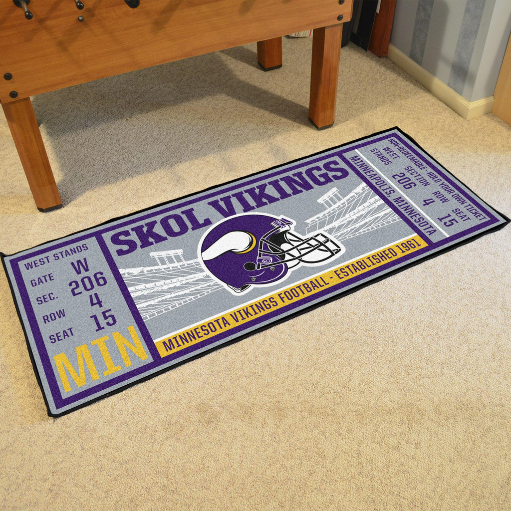 Minnesota Vikings Ticket Runner 30"x72" 