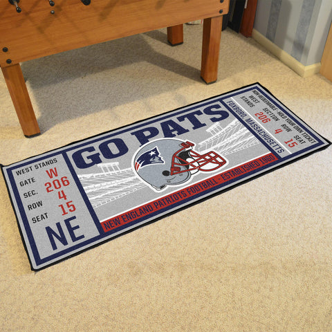 New England Patriots Ticket Runner 30"x72" 