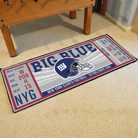 New York Giants Ticket Runner 30"x72" 