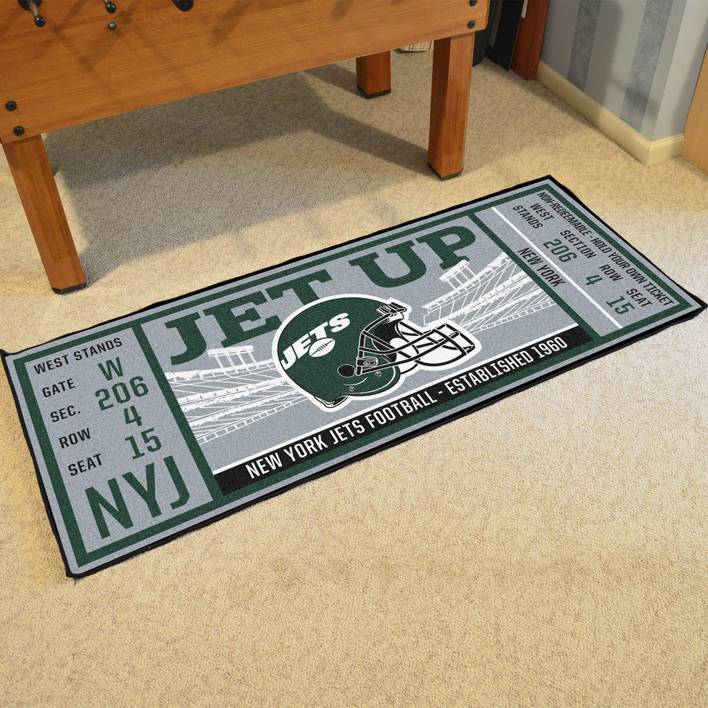 New York Jets Ticket Runner 30"x72" 