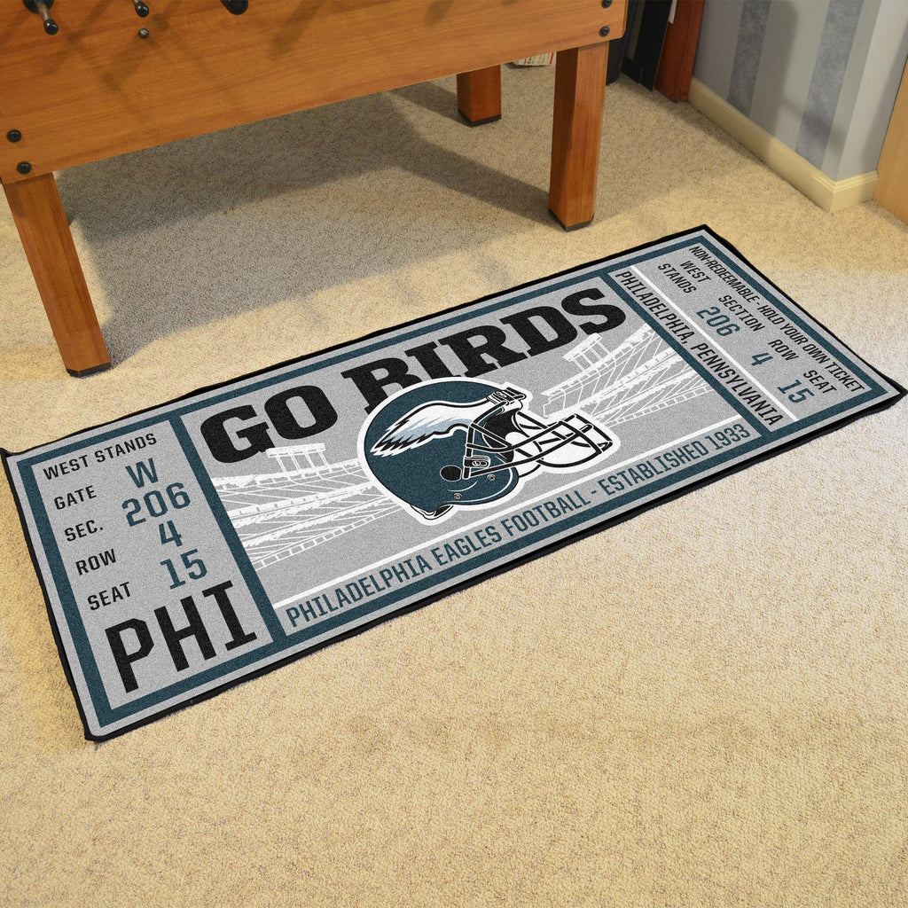 Philadelphia Eagles Ticket Runner 30"x72" 