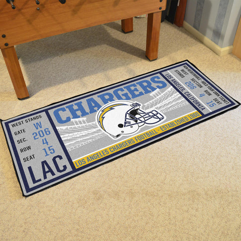 Los Angeles Chargers Ticket Runner 30"x72" 