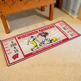 Wisconsin Badgers Ticket Runner 30"x72" 