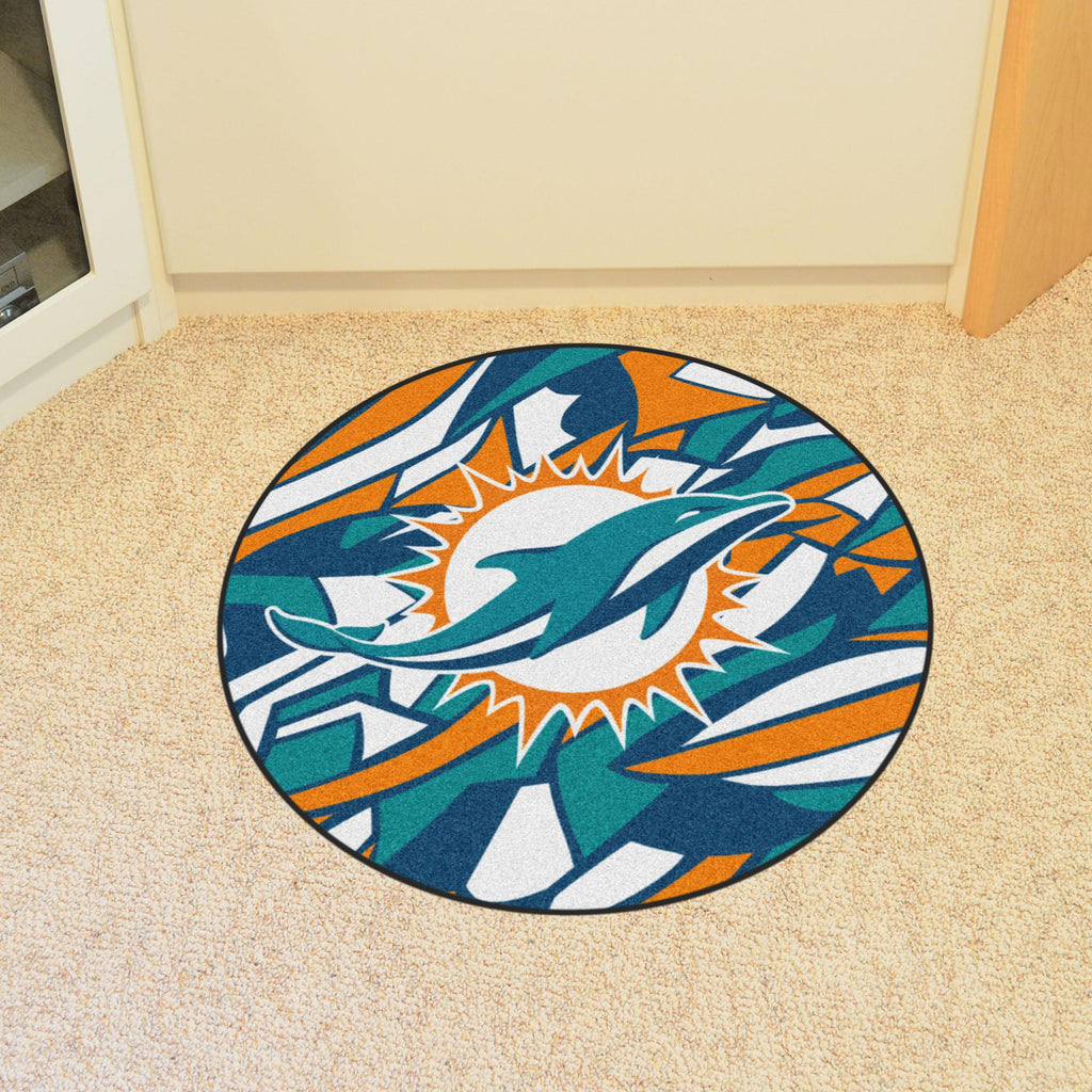 Miami Dolphins XFIT Roundel Mat 27" diameter 