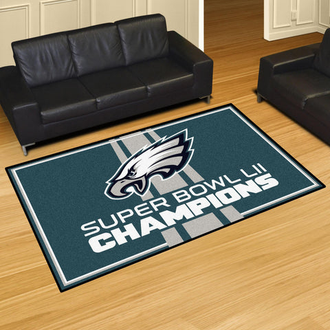Philadelphia Eagles Super Bowl LII Champions Area Rug 5'x8' 