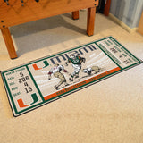 Miami Hurricanes Ticket Runner 30"x72" 