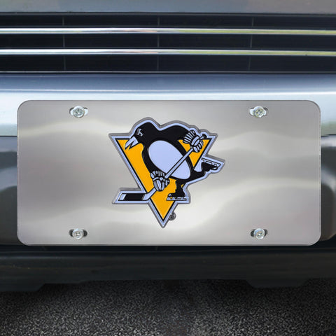 Pittsburgh Penguins Diecast License Plate 12"x6" 