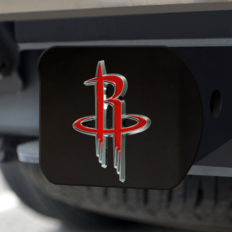 Houston Rockets Hitch Cover Color on Black 3.4"x4" 