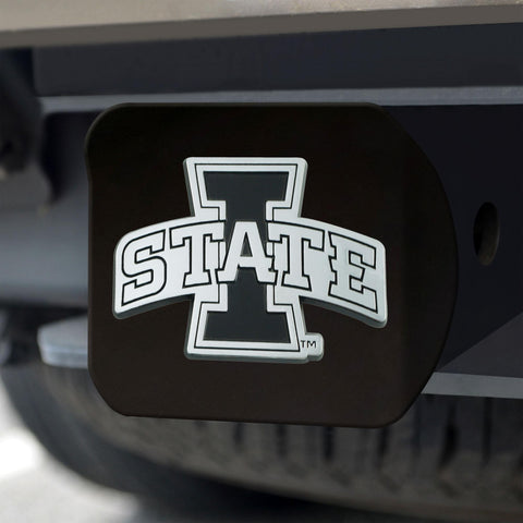 Iowa State Cyclones Hitch Cover Chrome on Black 3.4"x4" 