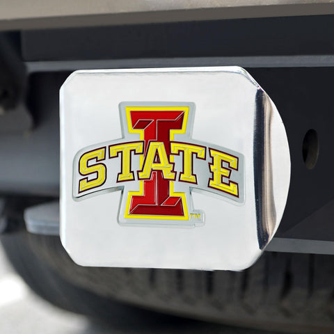 Iowa State Cyclones Color Hitch Cover Chrome 3.4"x4" 